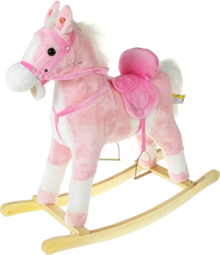 Cavallo a dondolo rosa