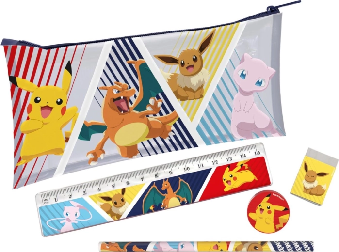 Astuccio Pokémon con materiale da scrittura