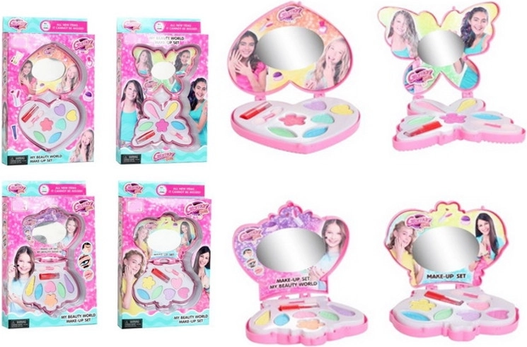 Set di cosmetici per bambini per il trucco in palette sagomata