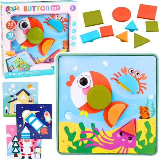 Puzzle geometrici creativi – mosaico educativo per bambini (35 pezzi)