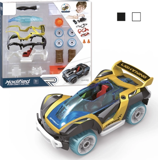 Kit auto 1:32, 17 pezzi – giallo