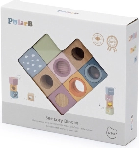 Viga Toys PolarB cubi sensoriali in legno con effetti - 8 pezzi