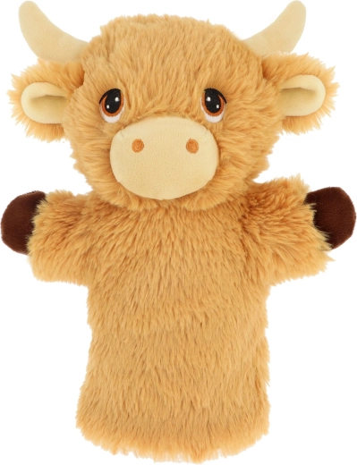 Burattino di peluche da mano Mucca di montagna