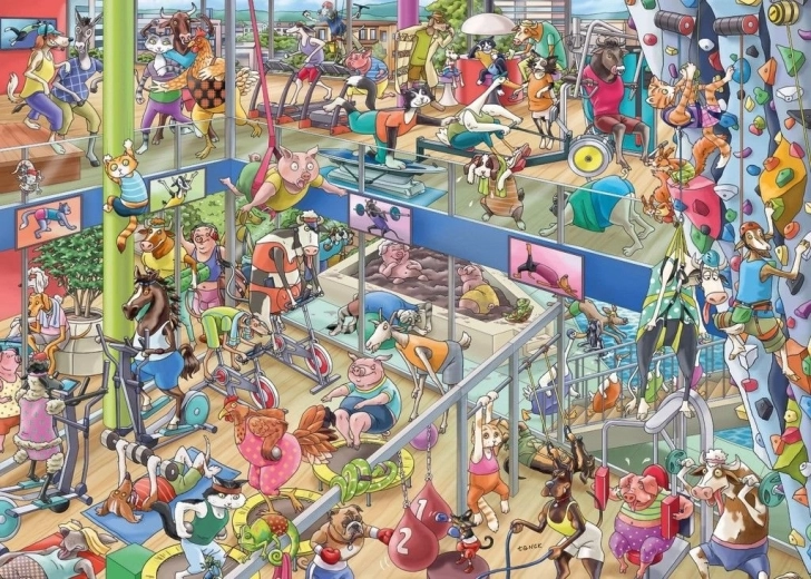 Puzzle HEYE Palestra degli animali – 1000 pezzi