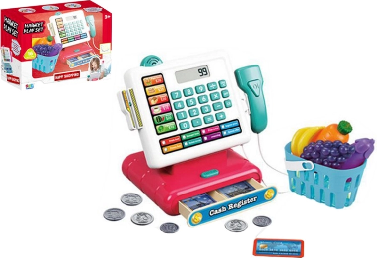 Cassa giocattolo – set da negozio con accessori