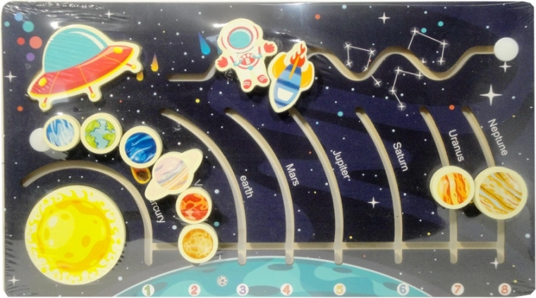 Puzzle educativo in legno – sistema solare