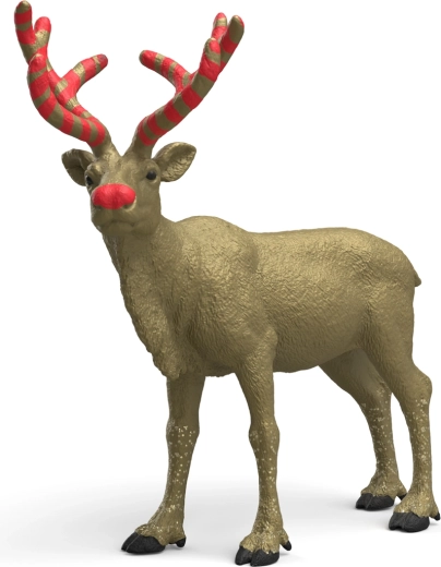 Schleich renna anniversario dorata – statuetta da collezione