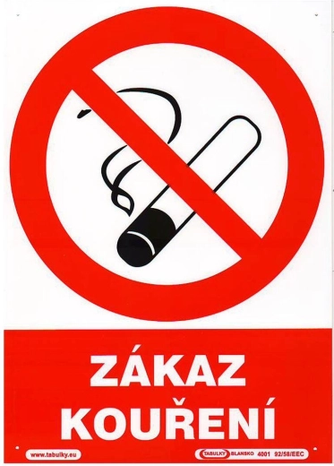 Tabella divieto di fumare A4 plastica 210 × 297 mm