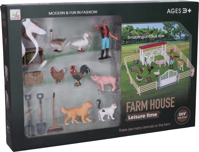 Set fattoria con personaggio 8 cm