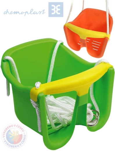 Altalena per bambini sospesa Chemoplast a conchiglia con barriera (plastica) - 1 pezzo