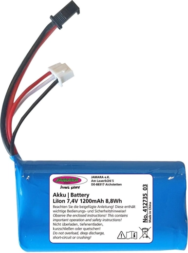 Batteria Jamara J-Rock li-ion 7,4 v 1200 mah 8,88 wh