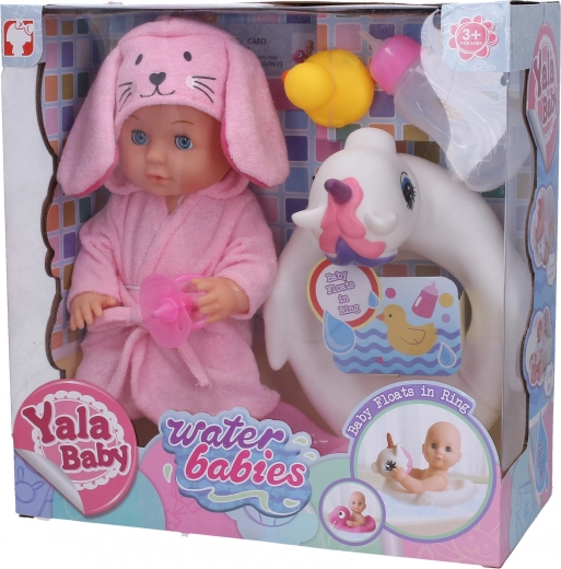 Bambolotto con ciambella da nuoto 27 cm