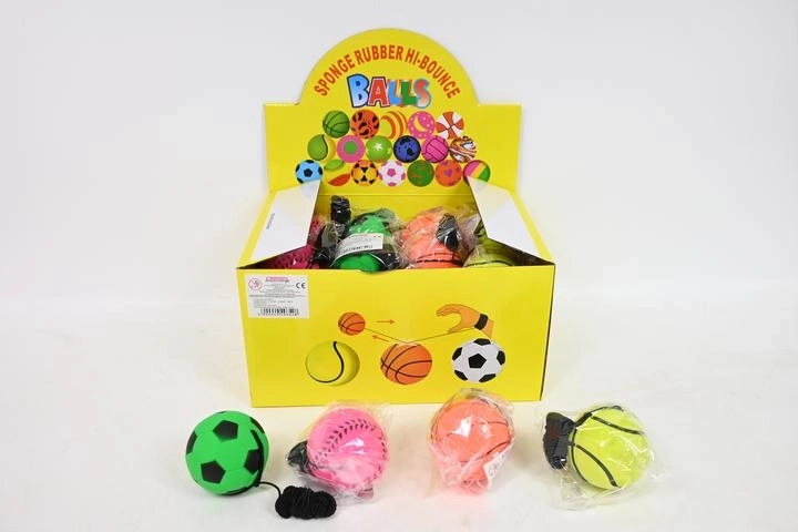 Pallina rigida con elastico in esposizione da vendita (24 pz)