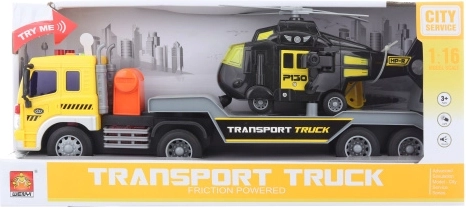 Camion con elicottero a batteria con luci e suoni
