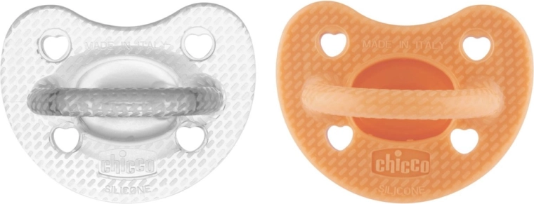 Ciuccio Chicco Physio Luxe arancione-grigio 6–16 mesi, 2 pz