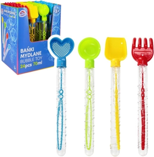 Bolle di sapone 70 ml con manico a forma di giochi da sabbia