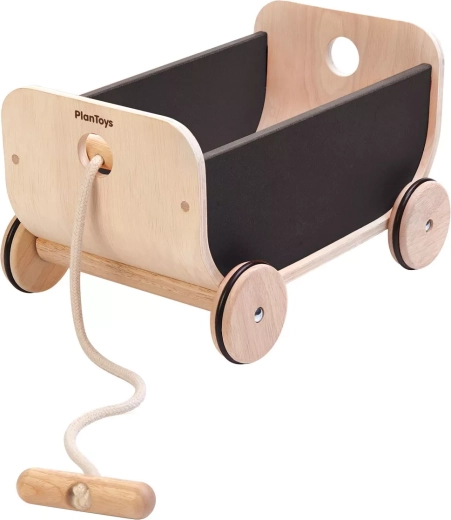 PlanToys carrellino in legno nero