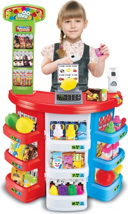 Supermercato per bambini con cassa e scanner 51 × 27 × 78 cm