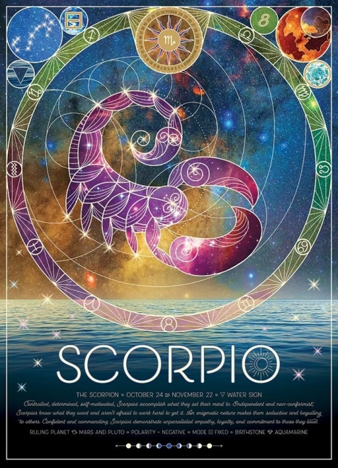 Puzzle COBBLE HILL Segni Zodiacali: Scorpione 500 pezzi