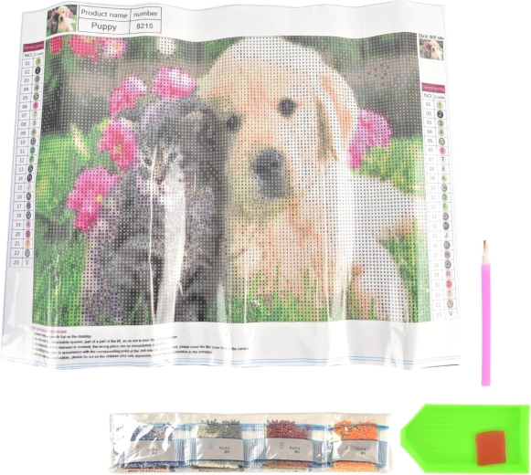 Kit creativo di diamond painting gatto/cane 30 × 40 cm