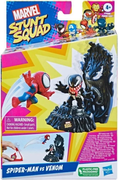 Marvel stunt squad: spider-man vs venom – set d’azione con lanciatore