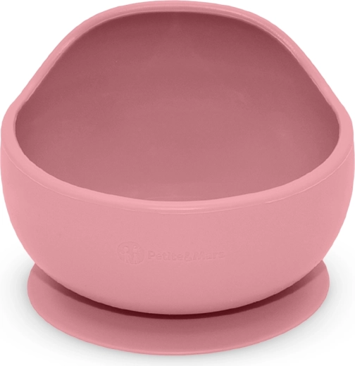 Petite&Mars ciotola in silicone con ventosa Take&Match dusty rose 6m+