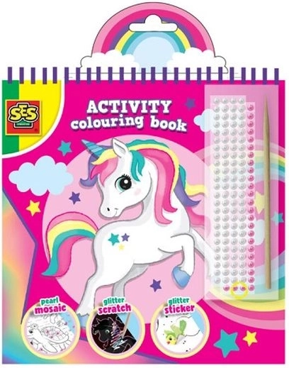 SES album da colorare glitter 3 in 1
