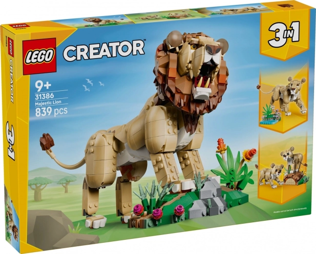 LEGO Creator 3 in 1 Animali selvaggi: Leone fiero