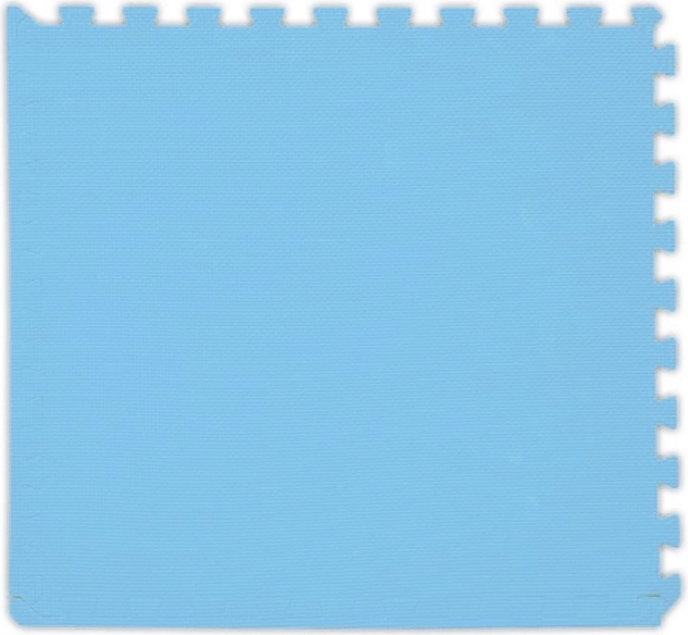 Tappeto in schiuma per bambini azzurro con bordi