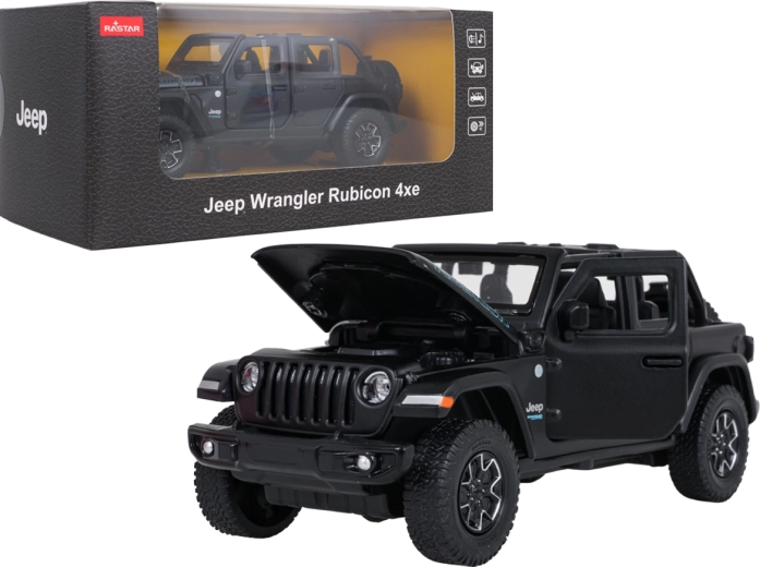 Modello metallico Jeep Wrangler Rubicon RASTAR 1:32 – Nero
