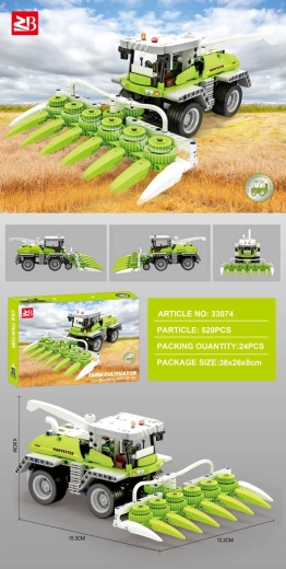 Set da costruzione mietitrebbia, 520 pezzi