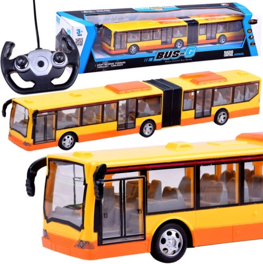 Autobus articolato RC a radiocomando per bambini – Giallo