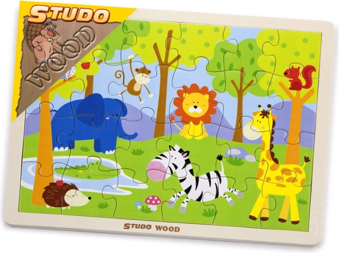 Puzzle safari in legno 24 pezzi