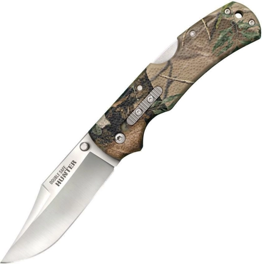 Coltello da caccia pieghevole Cold Steel Double Safe Hunter, mimetico, 8,9 cm