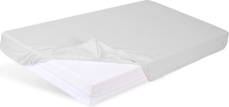 Lenzuolo impermeabile in bambù con elastico grigio chiaro 60 × 120 cm