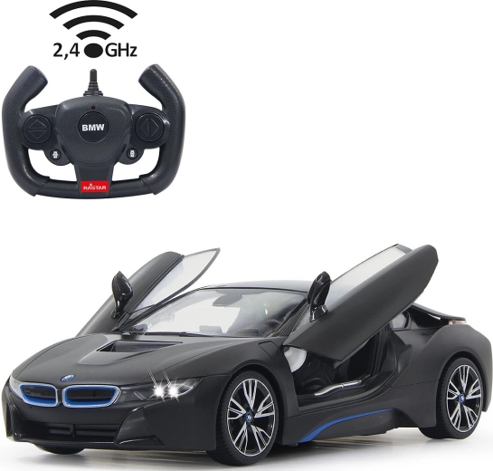 Auto RC Jamara BMW i8 1:14 nera, 2,4 GHz