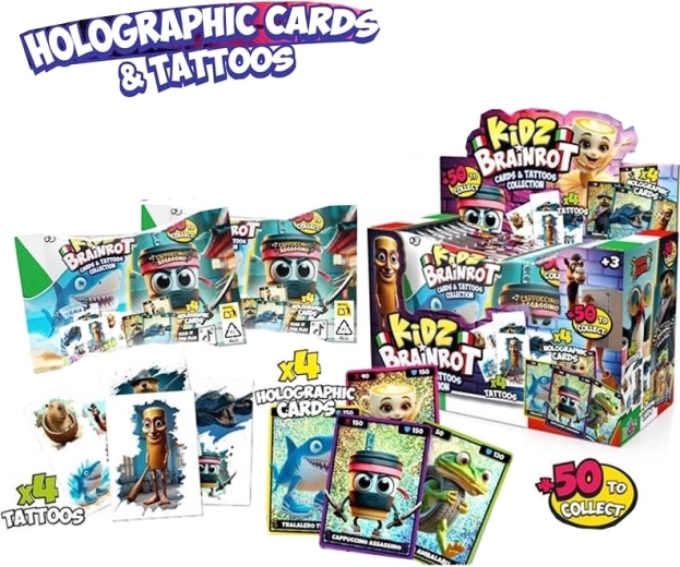 Carte e tatuaggi Italian Brainrot – pacchetto a selezione casuale