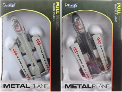 Aereo in metallo con retrocarica a batteria