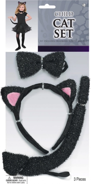 Set di accessori per bambini con motivo di gatti