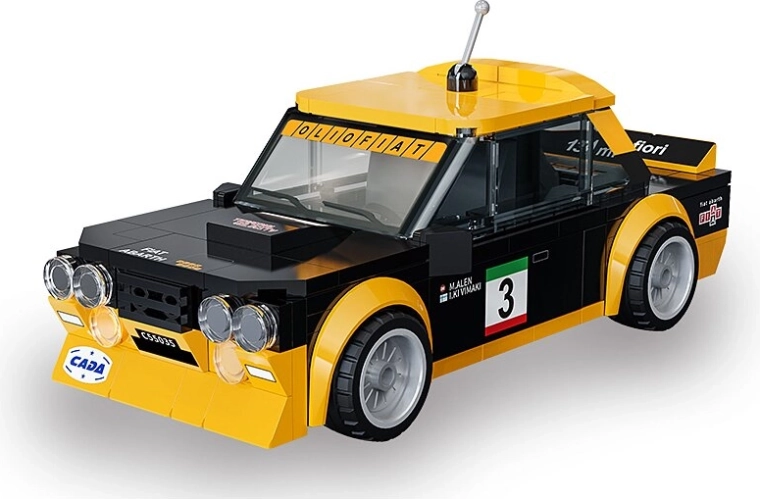 Set da costruzione CaDA Fiat Abarth 131 nero in scala 1:24