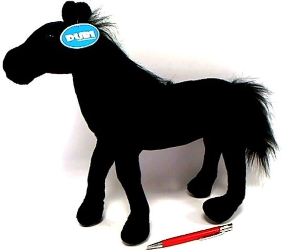Cavallo di peluche nero 36 cm