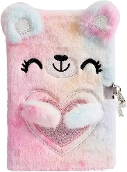 Diario in peluche con orsetto e lucchetto