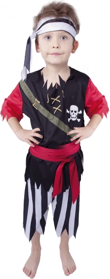 Costume da pirata per bambini con bandana (M) eco-confezione