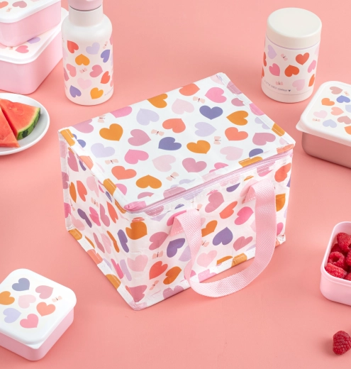 A Little Lovely Company borsa termica con cuoricini