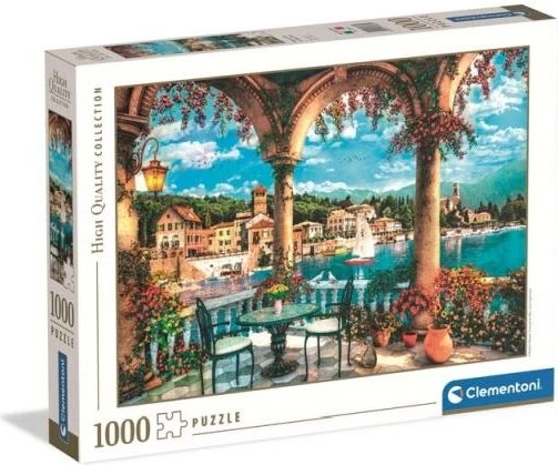 Puzzle Clementoni Balcone con vista sul lago di Como, 1000 pezzi