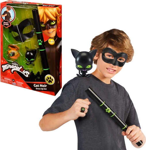 Set Miraculous per giocare nei panni di Cat Noir con maschera e accessori