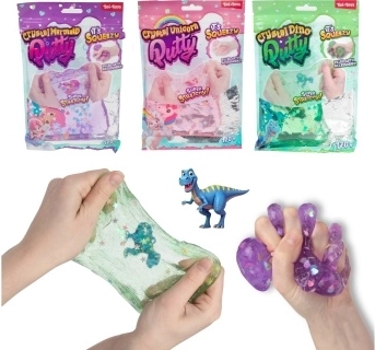 Slime con glitter e figurina in bustina