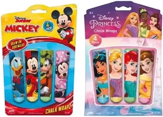 Gessetti da marciapiede John Disney, 4 colori, assortimento di motivi - 1 pezzo