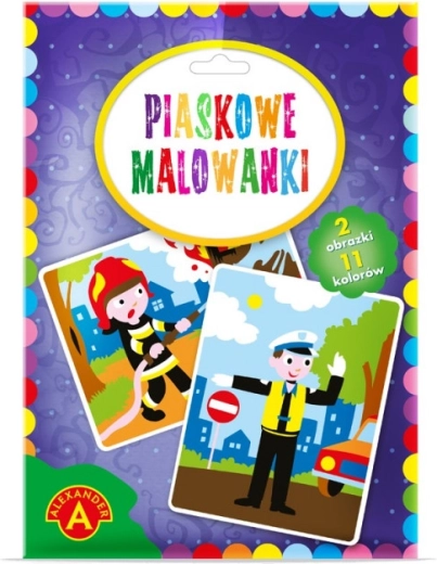 Quadri di sabbia poliziotto, pompiere