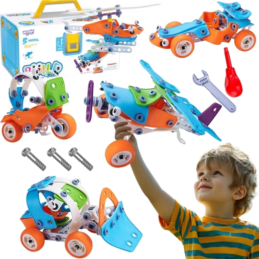 Set di costruzione di veicoli STEM WOOPIE 5 in 1
